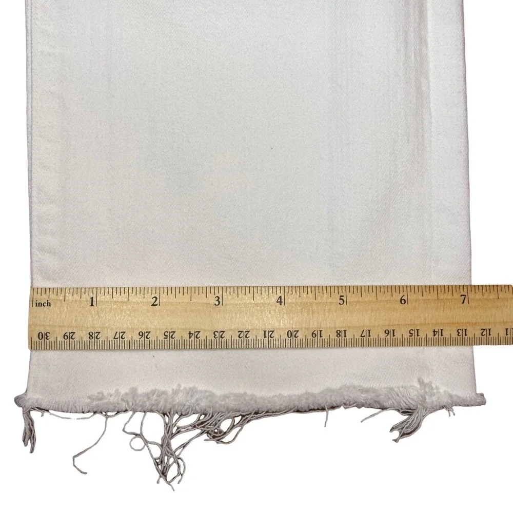 Veronica Beard Jeans Ryleigh Slim Straight High Rise White Button Fly Womens 32